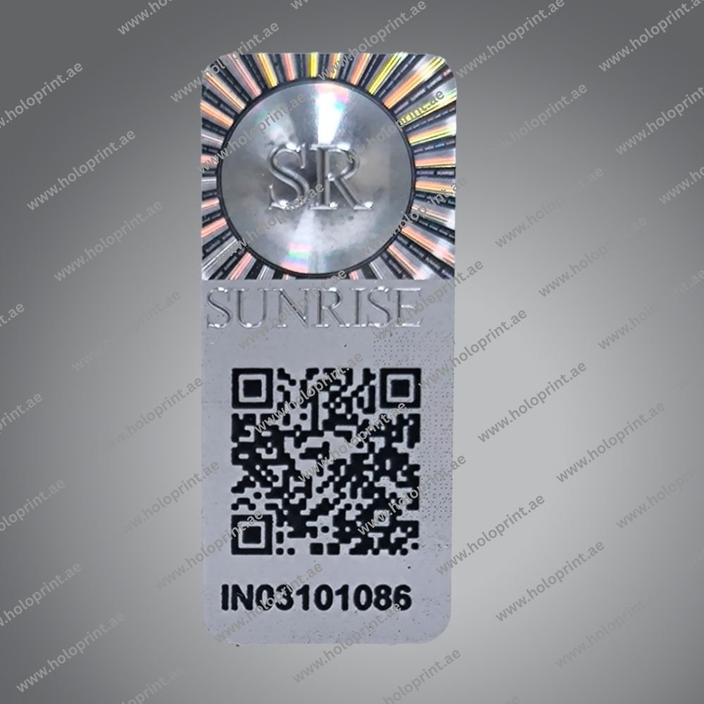 Serialized Number Hologram Label